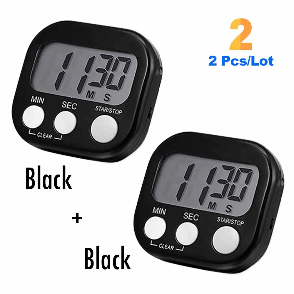 Timer Black 2PCS