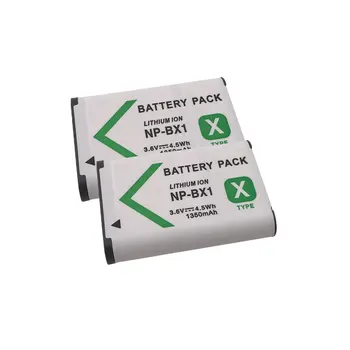 

2pcs 3.6V 1350mAh Digital Li-ion Battery NP-BX1 for Sony DSC RX1 RX100 M2 M3GWP88 RX1R PJ240E AS15 HX300 HX400 WX350 WX300