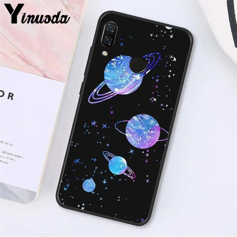 black with white moon stars space Cloud Girl Travel Plane