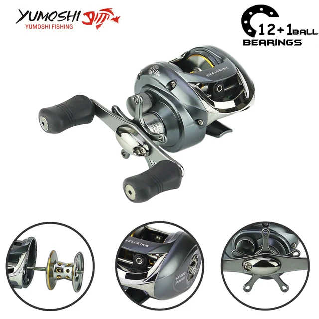 Yumoshi 6.3:1 13BB Right Left Baitcasting Reel low profile Fishing