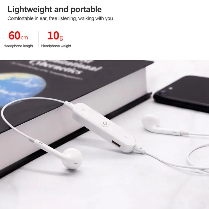 Новые беспроводные Спортивные Bluetooth наушники, беспроводные наушники, монтируемые на шею, стерео, бас, Heasset, наушники с шумоподавлением, свободные руки