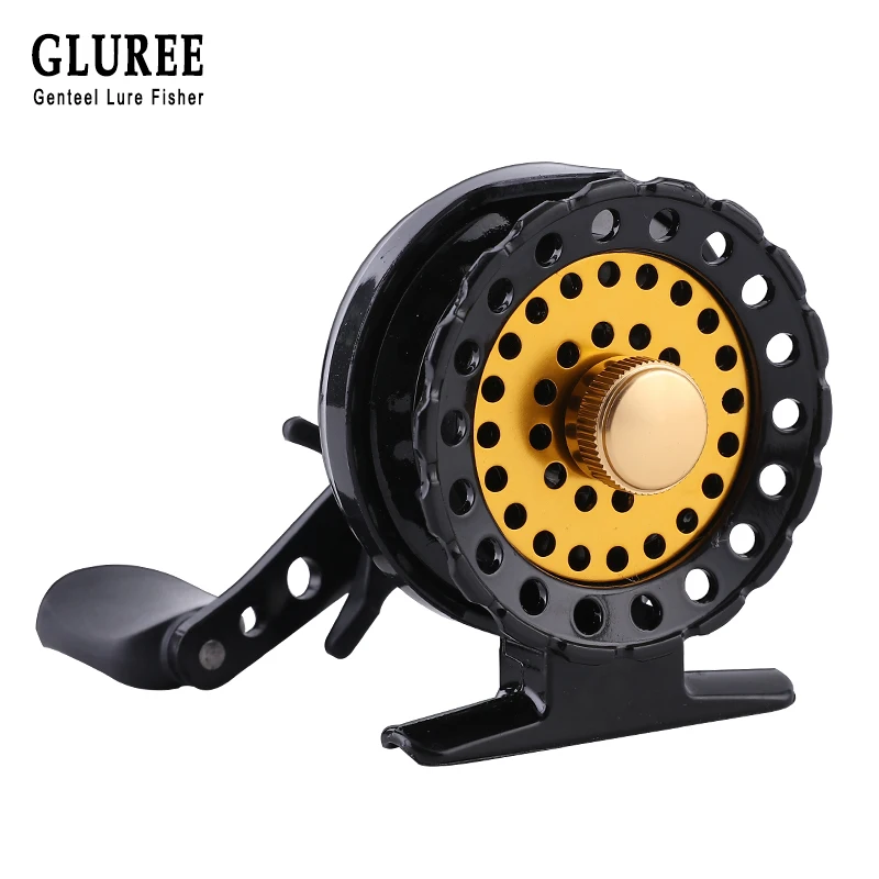 

6+1BB Plastic Steel Fly Raft Fishing Reels Saltwater BlackGold Cup Raft Wheel Left Right Bait Casting Front Wheel Carp Fishing