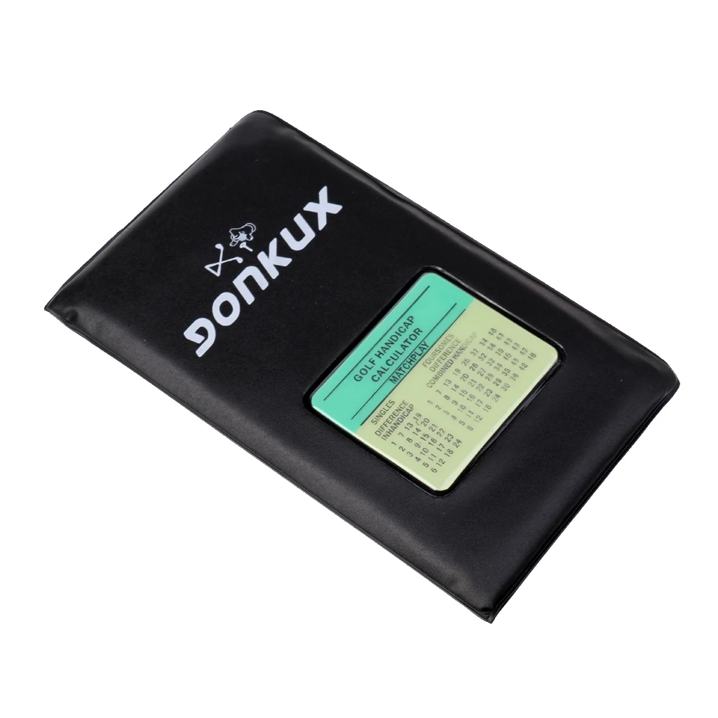 Golf Statistics Replacement Scorecard Training Score Notebook Tracking Booklet Golf Scorecard with Pencil Golf Accessory Black