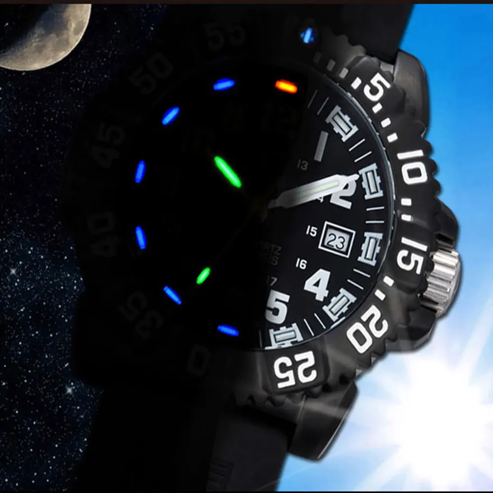 Мужские кварцевые часы ADDIES водонепроницаемые в стиле милитари спортивные для