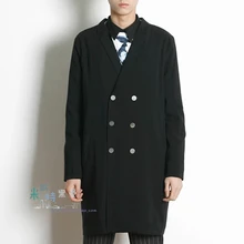 S-6XL! стиль, индивидуальное повседневное двубортное длинное пальто, свободный костюм средней длины, одинаковый для мужчин и женщин