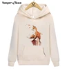 Harajuku 2022 Fox Animal Print Hoodies Autumn Women Tops Camiseta Feminina graphic Streetwear Hoodie Female ► Photo 1/6