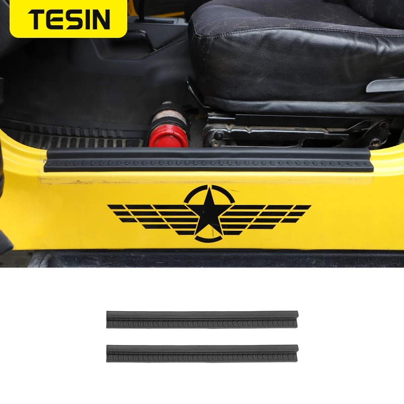 

Styling Mouldings Rubber Car Door Sill Scuff Plate Entry Guard Trim Stickers for Jeep Wrangler TJ 1997-2006 Exterior Accessories