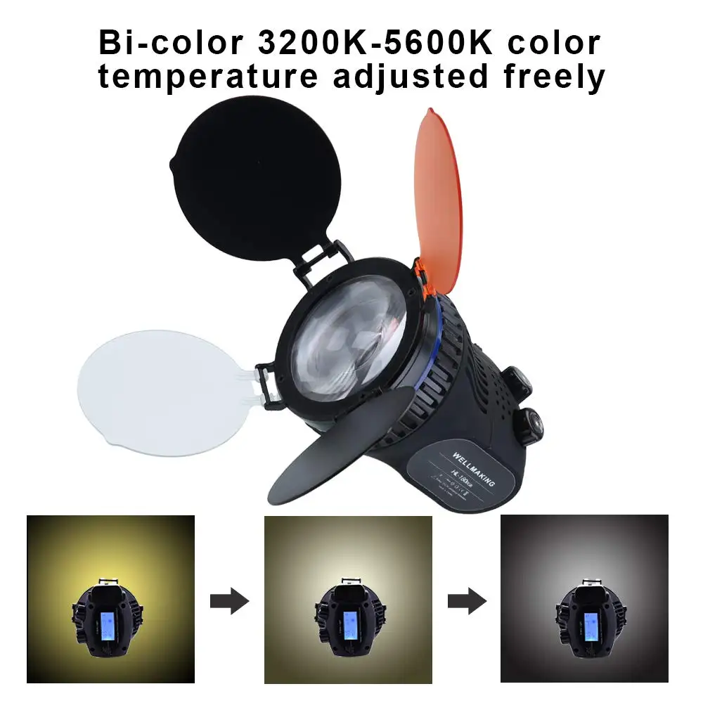 WELLMAKING HL-180RGB COB видео свет RGB полноцветный светодиодный свет двухцветный 3200 K-5600 K для камеры видеокамеры YouTube фотографии