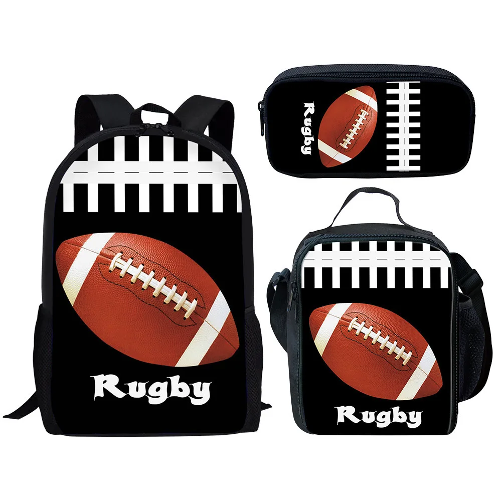 

Digital Printing Young STUDENT'S Backpack New Style Pencil Case Insulated Lunch Bag Three-piece Set