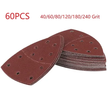 

60pcs 152*105mm Sanding Sheets For PSM Detail Palm Sander Mixed 40-240 Grit