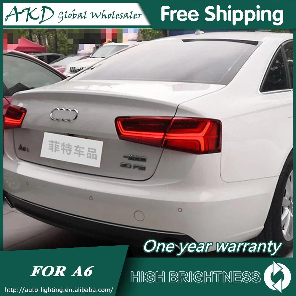 Задний фонарь для автомобиля Audi A6 2012- A6L светодиодная сигнальная лампа Противотуманные фары DRL дневные ходовые огни тюнинг автомобильные аксессуары
