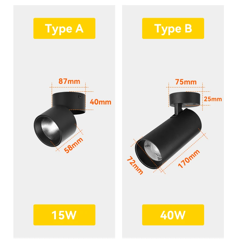 Led SpotLight 220V Spot light COB Ceiling Spots Lamp Led Downlight Foldable Fixture Track Light Indoor Lighting For Kitchen Home 4