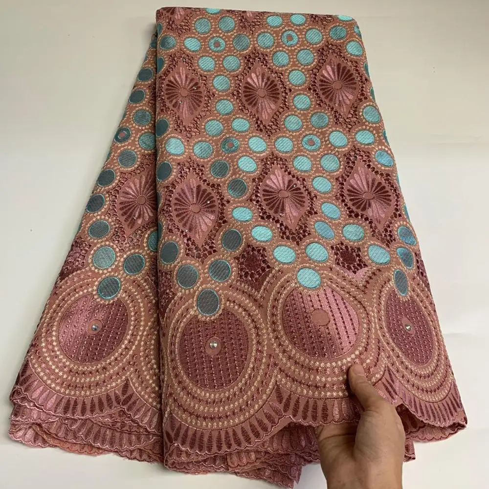 Высокое качество швейцарские кружева с камнями ушко отверстия в нигерийском