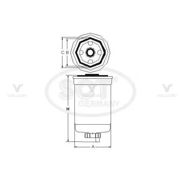 SCT ST 6037 Топливный фильтр ST6037
