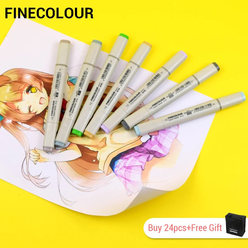 Набор фломастеров LifeMaster Finecolour спиртовые чернила фломастеры для архитектуры