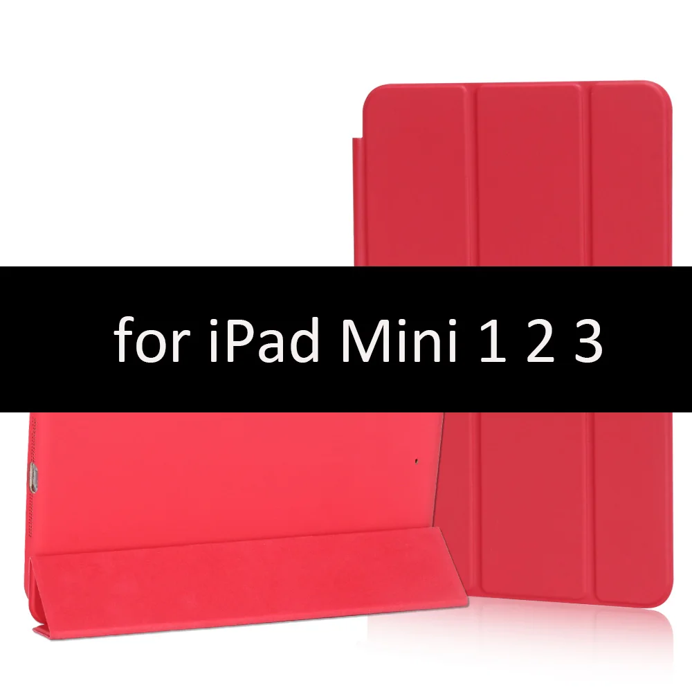 Чехол для iPad Mini 5 4 3 2 1 чехол GOLP PU кожаный тройной бумажник откидной стенд магнитный автоматический режим сна смарт-чехол для iPad Mini 5 чехол - Цвет: Red-123