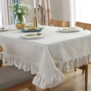 

Beige Macrame Lace Tablecloths For Rectangular Table Home Kitchen Table Linens Hotel Wedding Dining Table Cover Tafelkleed Nappe
