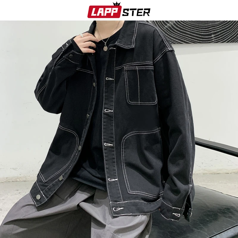 baggy black jean jacket