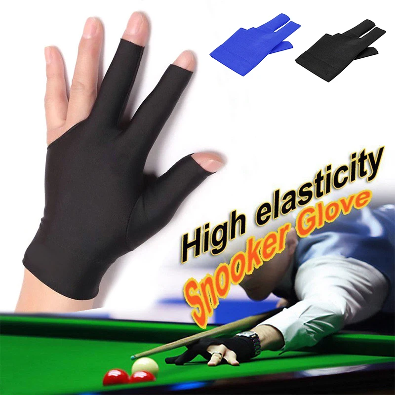 Три Пальца Перчатки бильярдные перчатки снукер универсальные модные случайные левая рука полезные заметные спандекс аксессуар