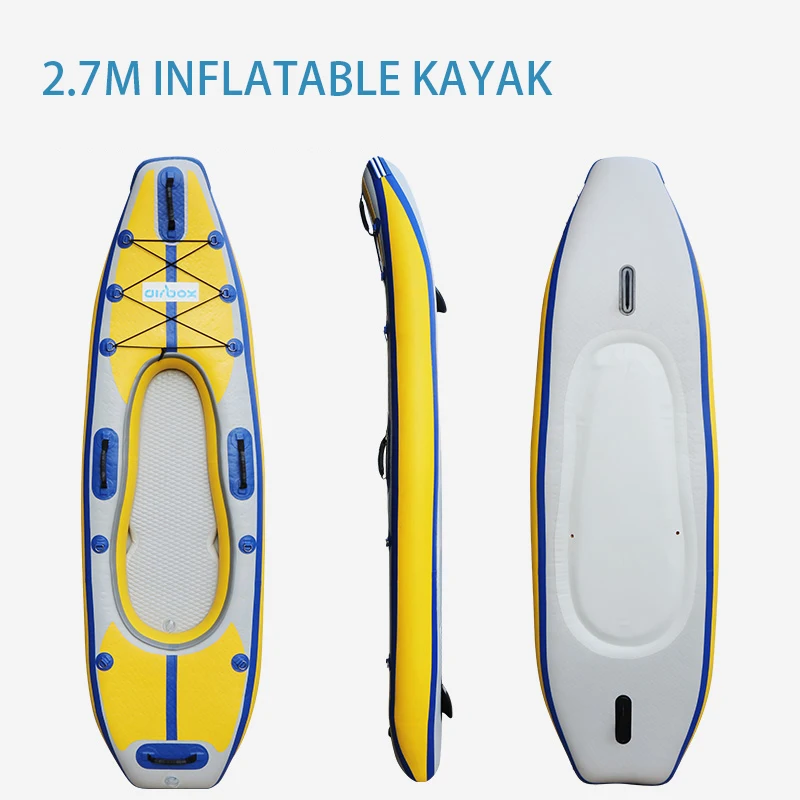 US $655.02 27m Inflatable Kayak Pneumatic Canoe Boat Paddle Board Folding Portable River Fishing Platform Leisure Portable Wearresistant