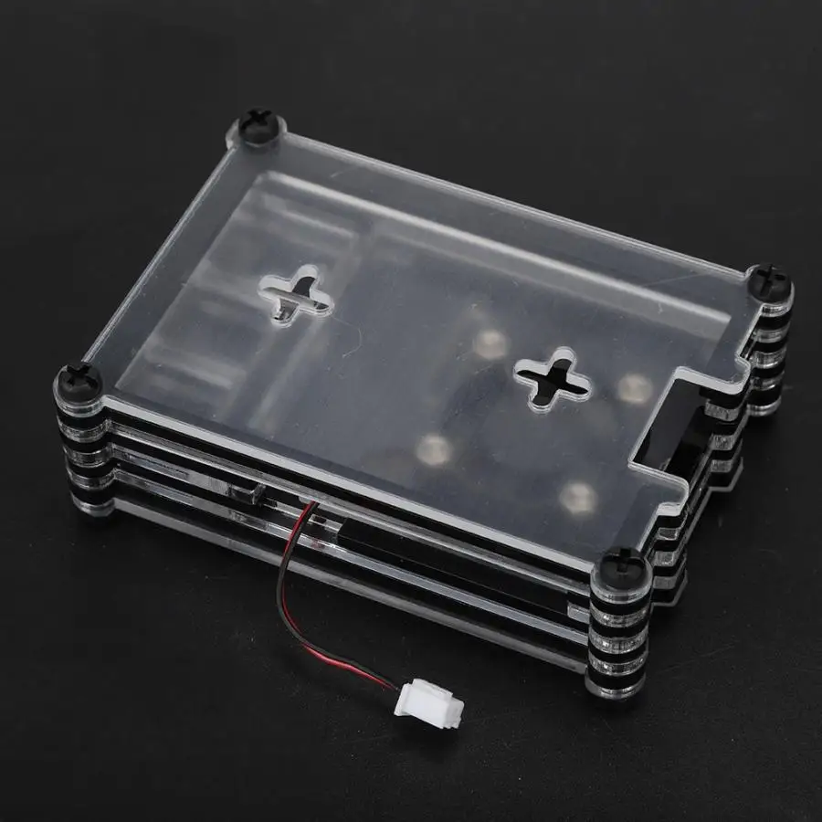 Raspberry pi корпус для raspberry pi 9 слойный защитный корпус черный+ прозрачный акриловый корпус подходит для raspberry pi 4 Модель B