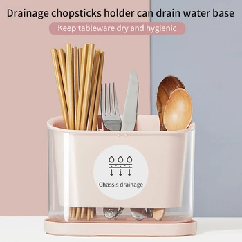 

Silverware Chopsticks Spoons Draining Rack Compartment Storage Shelf Quick Drying Multifunctional Easy Clean Tableware Organizer
