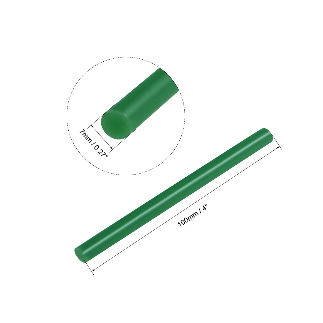Uxcell 미니 핫 글루 스틱 글루건용, 0.27 인치 x 4 인치 다크 그린, 6 개