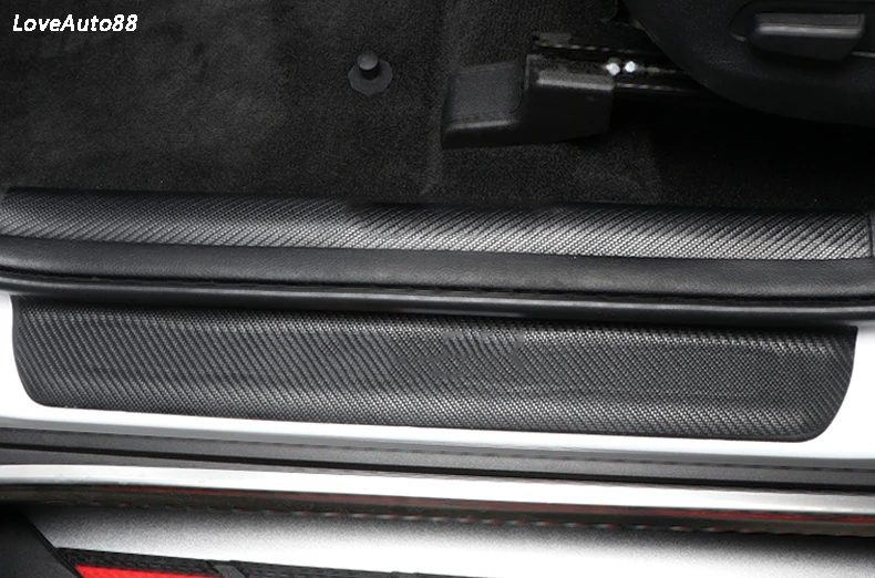 Внутренний Внешний порог порога двери из углеродного волокна кожи украшения полосы добро пожаловать педаль для Kia Sportage QL