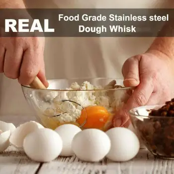 

Deense Deegmixer Houten Handvat Bloemmixer Spoel Bloemmixer Roer Hulpmiddel Stick Handig Eiklopper Keuken Noodle D0G5