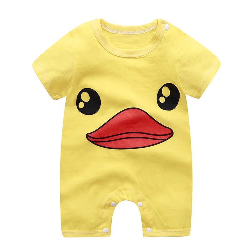 Summer New Style Short Sleeved Romper Baby Clothing Cotton Newborn Girls Jumpsuit Baby Pajama Boys Cartoon Bear Rompers Baby Bodysuits expensive Baby Rompers