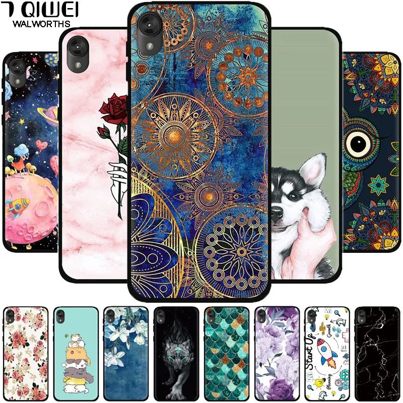 

5.5'' For Moto E6 case Black Silicone Soft Phone Cover For Motorola Moto E6 Case E 6 Cute Owl TPU Coque For MotoE6 Capa Fundas
