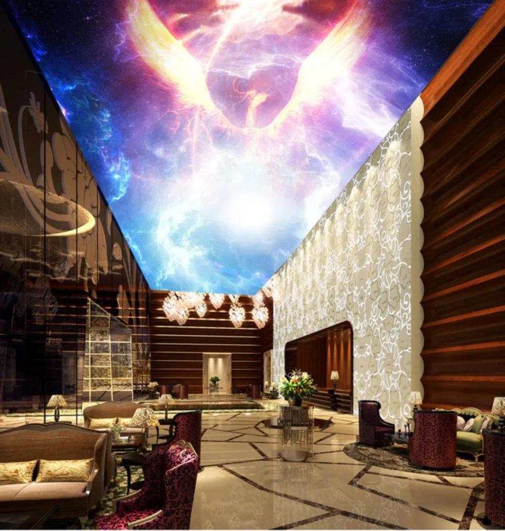 Фотофон потолочная фреска обои домашний Декор 3d потолки 3D фантазия потолочная Фреска
