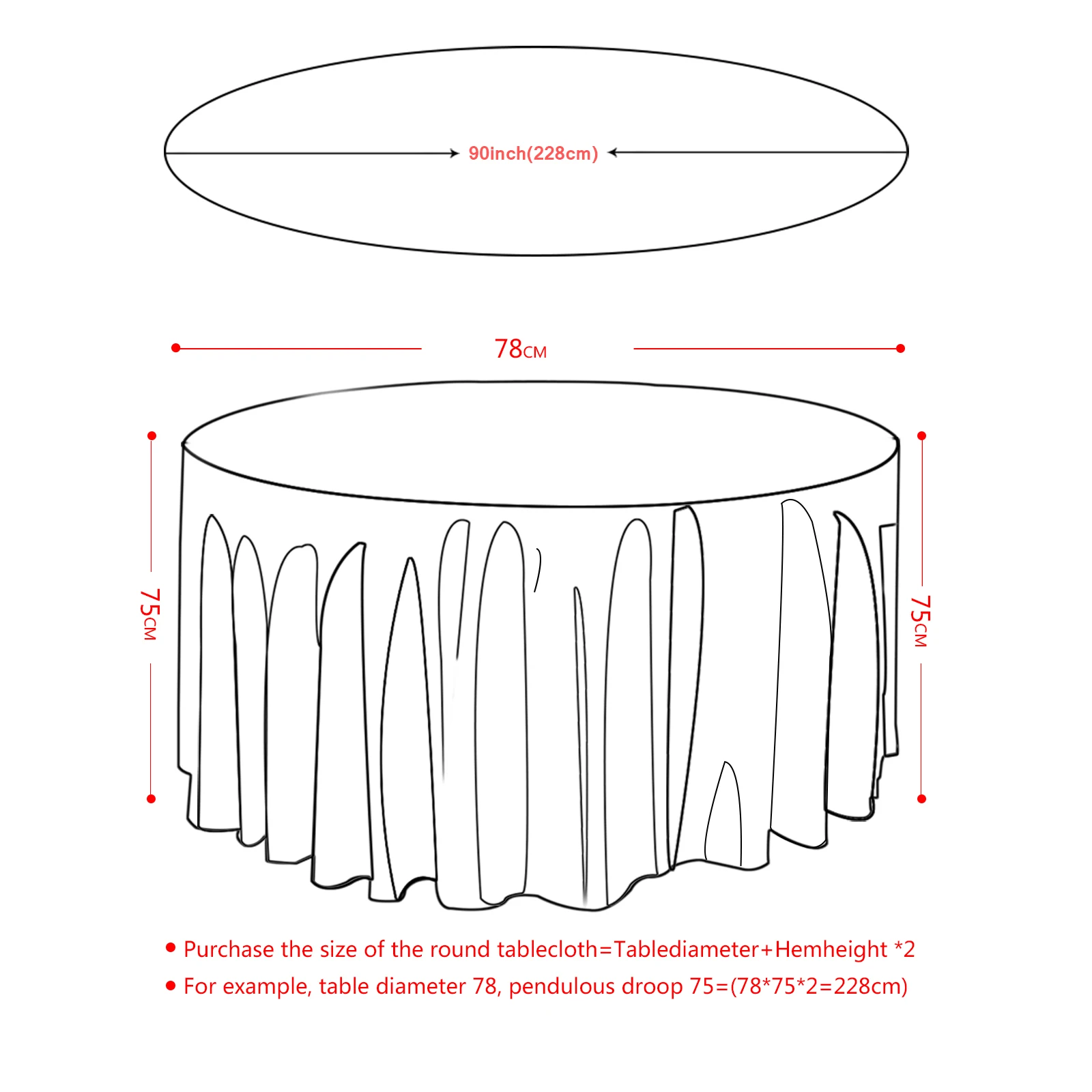 Table Cloth White Satin Tablecloth 145-335cm Round Table Cover Elegant Solid Table Cloths for Wedding Event Party Hotel Decoration table cloth