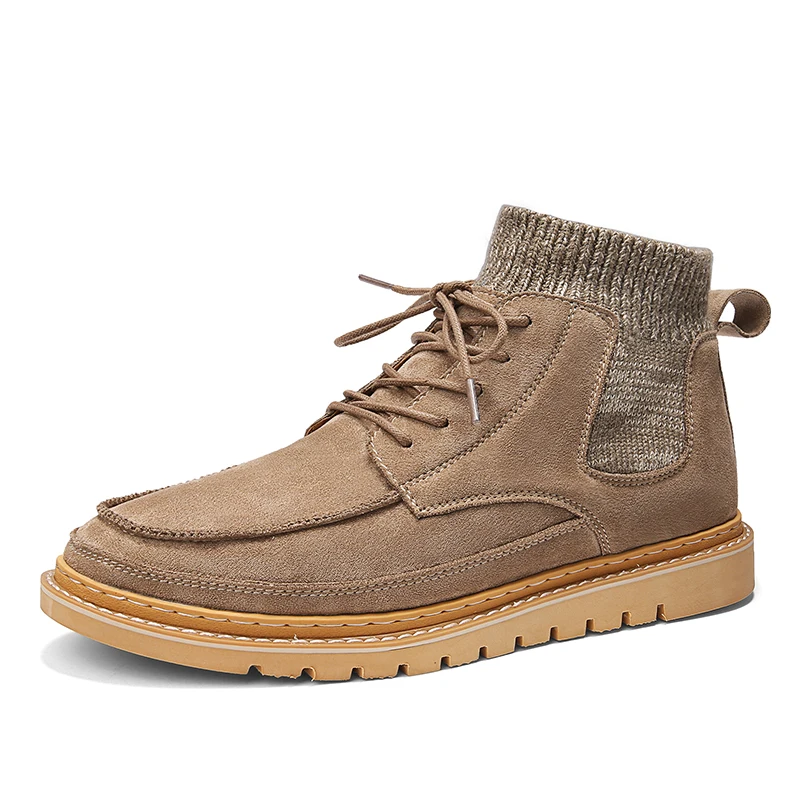 

Men's shoes Autumn 2020 New High Shoe Male Martin Male Shoe Desert Boots Trend Work Clothes Leisure Time Socks