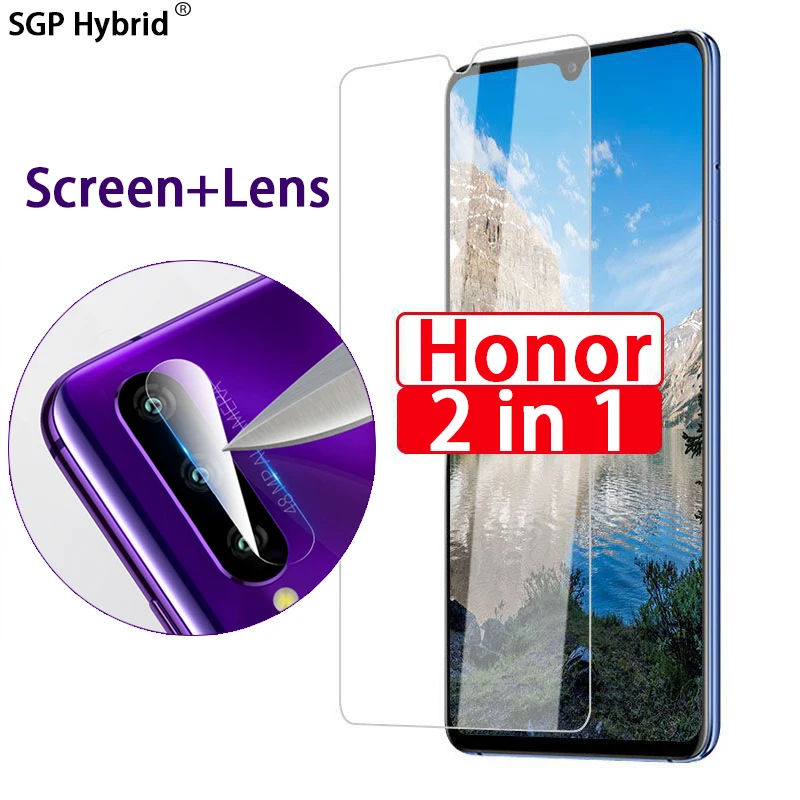 2 в 1, защита для экрана объектива камеры из закаленного стекла для huawei honor 10i 20 Lite Play 8A Pro honor 10 honor 20, защитная стеклянная пленка