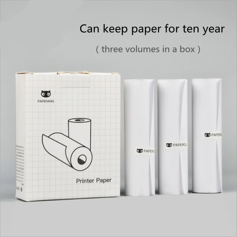 Термопринтер PAPERANG P3 Max. Принтер для мобильных телефонов. Посылки по всему миру. Черно-белая печать - Цвет: Ten years of paper