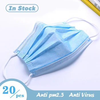 

20pcs/30pcs/50pcs Mask Anti Bacteria Mask Washable Protection Antibacterial Dustproof 3d Masks disposable Masks