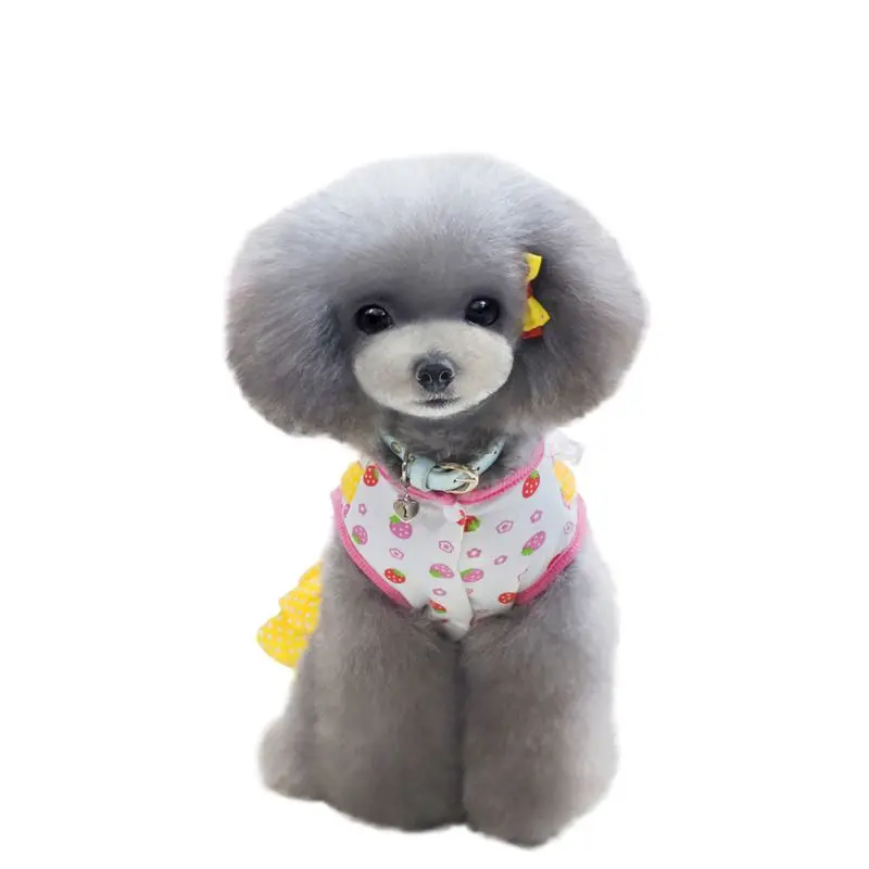 Super Cute Fluffy Dot Gauze Dog Dresses Princess Skirt For Dogs Pet Spring And Summer Dog Clothes
