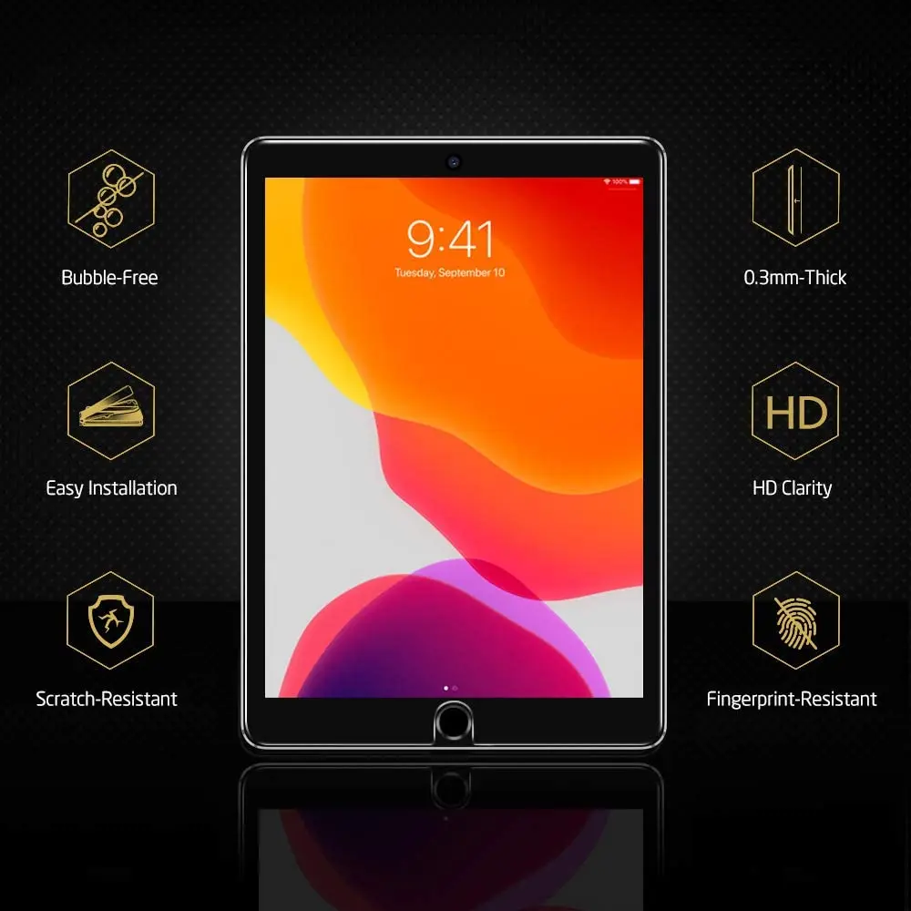 

Tablet Tempered Glass Screen Protector Cover for Apple IPad 2019 7th 10.2 Inch Explosion-Proof Anti-Scratch Screen Film