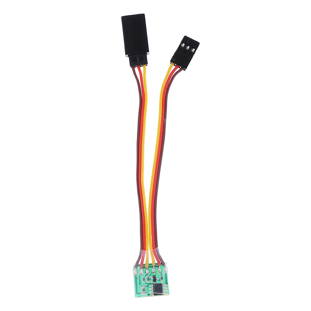 Connectique du variateur de fréquence pour servo RC 5-6V inverseur de direction, câbles d'alimentation et signal.