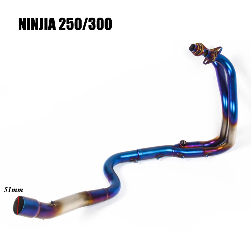 51mm Motorcycle Exhaust Front Link Pipe Slip on for Kawasaki Ninja 250/300 Z250/300 2012-2017 Escape Moto Modified Muffler Tube - Image 5
