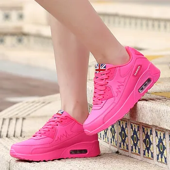 

Sneakers Women Female Running Shoes Sport Shoes Woman Breathable Lace-Up chaussure femme Height Increasing 35-40
