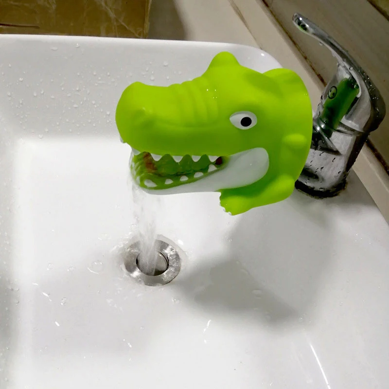 Children Bathroom Animal Shape Faucet Extender Water-saving Cartoon Kids Baby Wash-hand Faucet extension bathrooms Baby Bath Tool