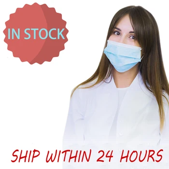 

100pcs Disposable Anti Dust Anti-virus Face Mask Protective Mask Dust-proof 3 Layer Non-woven Melt Blown Mask