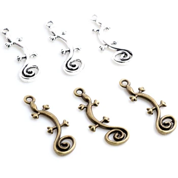 

20pcs Charms gecko house lizard 29x11mm Antique Making pendant fit,Vintage Tibetan Silver Plated ,DIY bracelet necklace
