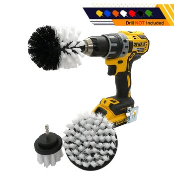 

3pcs/Set Power Scrub Brush Drill Attachment Cleaning Scrubber Kit 2/3.5/4Inch Electric Drill Brush Car Accessories