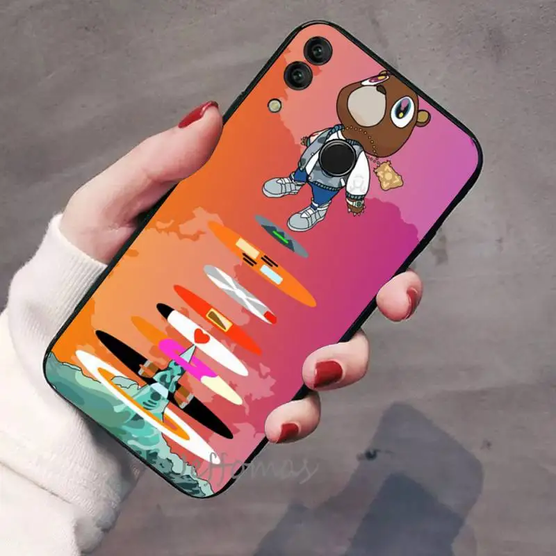 huawei silicone case Kanye Omari Tây Rap Bling Dễ Thương Ốp Lưng Điện thoại Huawei Enjoy 7 7S 8 8E 9 9E 10 Plus p8lite 2017 Honor 5A view9 chơi 3E huawei pu case