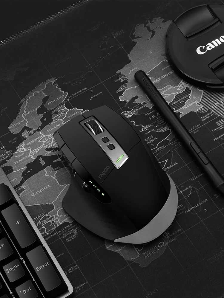 Беспроводная перезаряжаемая многорежимная Bluetooth мышь Rapoo 2 4G для бизнеса и