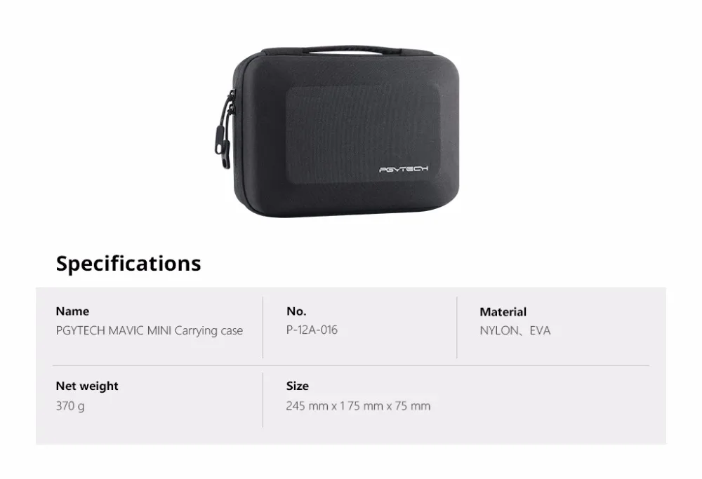 PGYTECH DJI Mavic мини чехол для переноски сумка для хранения для DJI Mavic Mini Drone аксессуары