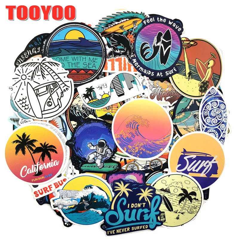 100Pcs/set Cartoon waterproof surfing Graffiti Stickers For Guitar DIY TOY Bicycle Car Skateboard Snowboard Laptop Luggage